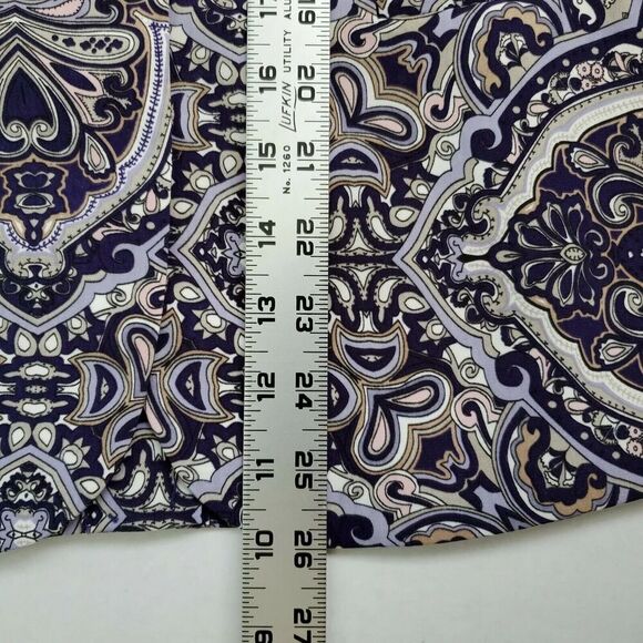 Chicos 1 Blazer Paisley Purple Women's Size Medium 8 Button Top Jacket Lined - Picture 8 of 11